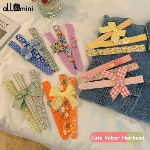 Children Cute Cartoon Bangs Stick Velcro Hairband Lovely Broken Hair Artifact Headbands For Baby Girls Bow Kids Hair Accessories