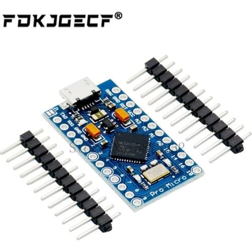 Pro Micro ATmega32U4 5V 16MHz Replace ATmega328 For Arduino Pro Mini With 2 Row Pin Header For Leonardo Mini Usb Interface