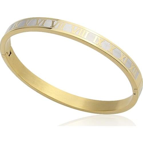 Carving Roman Numeral Lover Cuff Bracelet & Bangle Men Women Changeable Gold Silver Color Unisex Bangle Wedding Jewelry