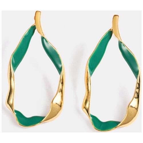 South Korea-Style Simple Mixed Colors Irregular Ear Stud Earring For Women Statement Jewelry