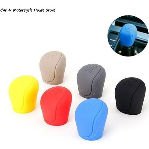 Silicone Car Gear Head Shift Knob Cover Gear Shift Non Slip Grip Handle Case