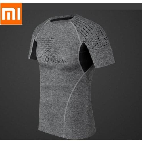 Xiaomi Zenph Mens SensElast High Elastic Sports Compression Smooth cool Short sleeve Fitness for male summer Sweatshirt Smart