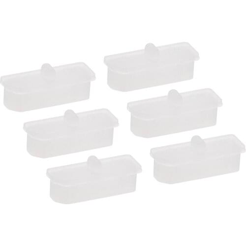 Uxcell 6 Pcs Black Ethernet Hub Port Display Port Adapter Anti Dust Cover Cap Protector Plug