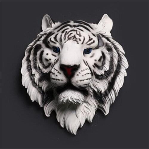 EUROPEAN-STYLE SIMULATION ANIMAL TIGER HEAD RESIN THREE-DIMENSIONAL PENDANT LIVING ROOM BACKGROUND WALL PENDANT ROOM DECOR A1176