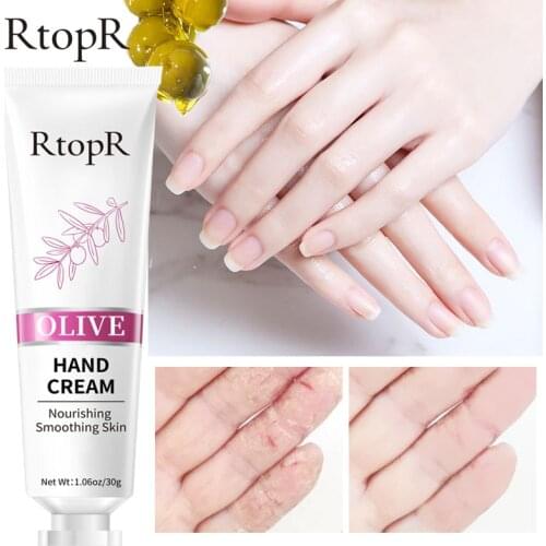 New RtopR Olive Oil Serum Repair Hand Cream Nourishing Hand Care Anti Chapping Anti Aging Moisturizing Whitening Hand Cream