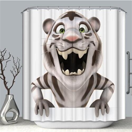 Big Promotion Polyester Fabric Shower Curtains Waterproof Bathroom Bath Curtains Decor with 12 Hooks Various Styles Patterns