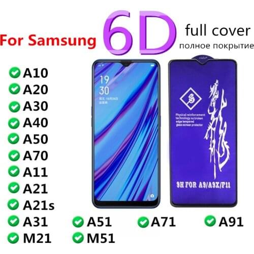 Rinbo Tempered Glass for Samsung Galaxy A50 A51 A40 A70 A10 A21S Screen Protector For Samsung M51 A51 A50 M21 A71 A30 A31 Glass