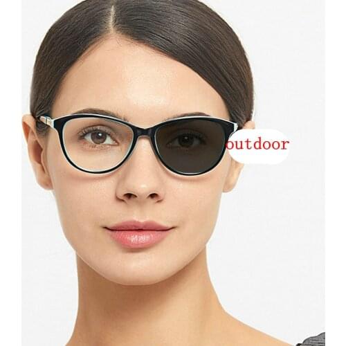 Hot women Hyperopia presbyopia retro square cat female fashion optical glasses frame high quality photochromic reading glasse NX