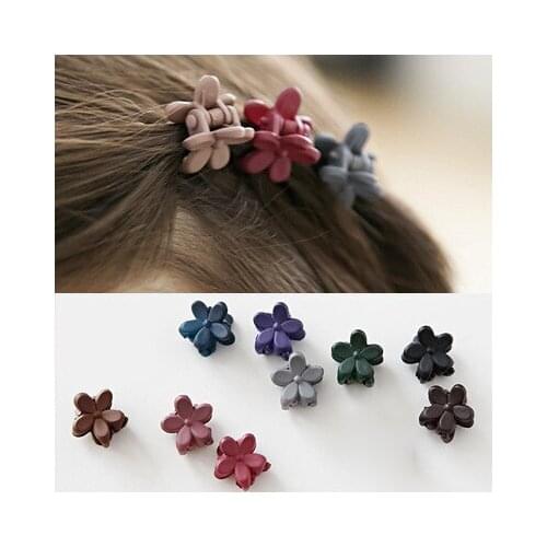 150pcs Color Flower Acrylic Hairpin Mini Bangs Hairpin Cherry Blossom Childrens Hair Accessories Candy Color Grabbing Clip