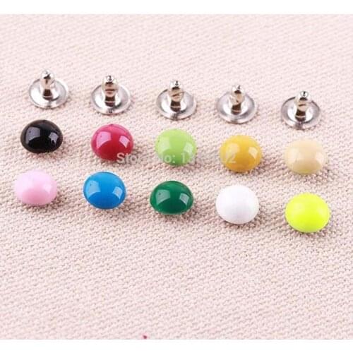 50sets/lot 8*8mm Multicolor Top Quality Garment Rivet decoration For Clothes belt leather craft