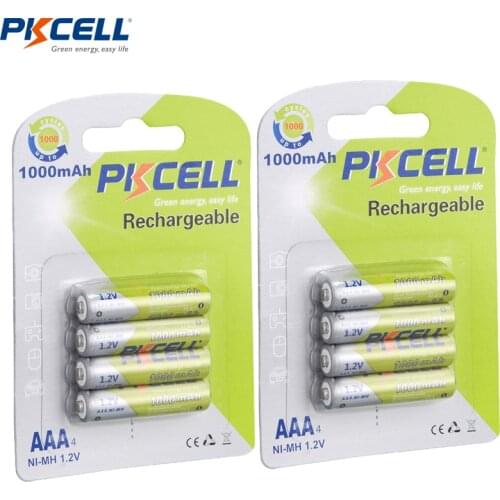 8PCS AAA Battery 1.2v rechargeable batteries AAA 3A NI-MH 1000mah AAA Battery Rechargeable aaa Batteria ni-mh batteries