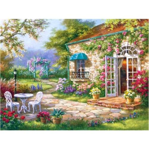 DIY Diamond Embroidery Scenery Diamond Painting Cross Stitch Needlework Craft Full Round Rhinestone Mosaic Home Decor