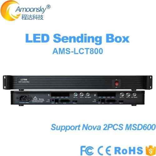 Flexible led matrix display control box LCT800 included Meanwell Power Supply support 2 nova msd600 sending card