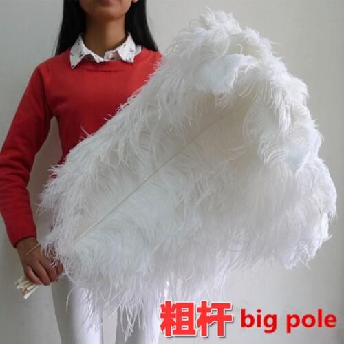 Big pole 10 PCS natural white ostrich feather 65-70 cm/26-28 inches ostrich feather for wedding decorations high quality plume