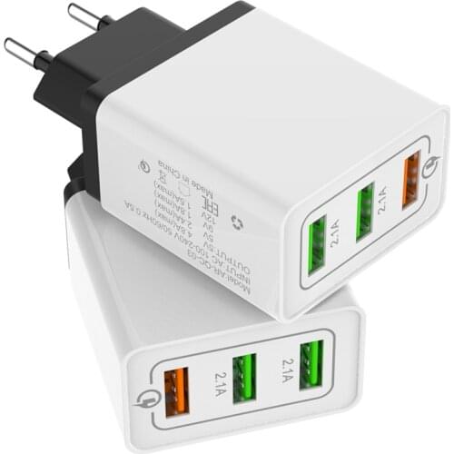 18W Fast QC 3.0 USB Charger for iPhone XR XS Max X 8Plus Quick Charging Travel Mobile Phone Charge Adapter for Samsung Galaxy