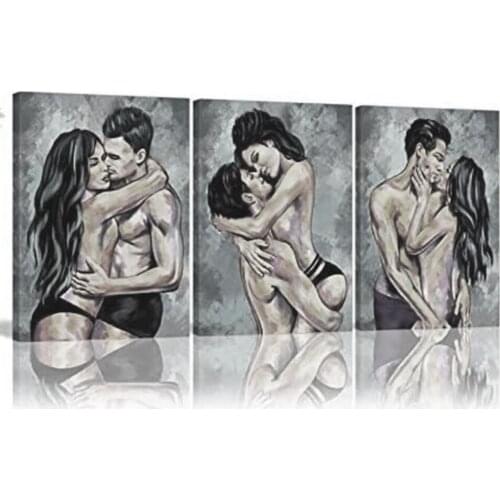 Black White Sexy Couple Diamond Painting Triptych Rhinestone 5D DIY Diamond Embroidery Cross Stitch,Mosaic 3 Piece Set JX2241