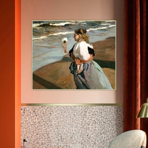 Citon Joaquin Sorolla《The Little Granddaughter》Canvas Oil Painting Artwork Poster Decorative Picture Wall Decor Home Decoration