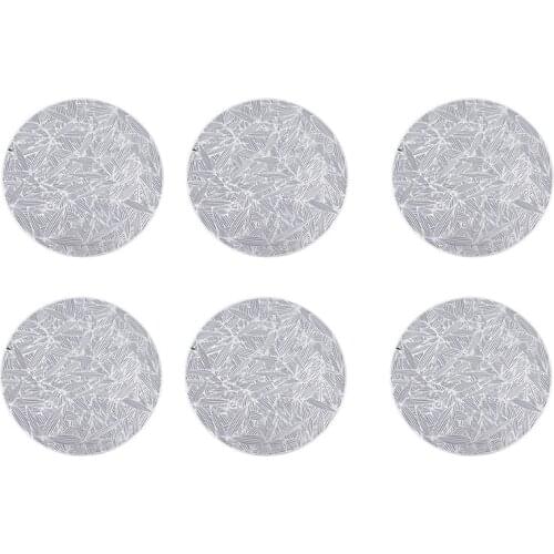 Silver Bamboo Leaf Round Placemats for Dining Table,Used for Wedding, Banquet, Holiday, Daily Kitchen Decoration