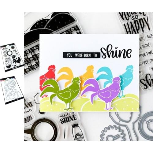 Chicken Glasses Bowl Metal Cutting Dies and Stamps DIY Scrapbooking Card Stencil Paper Cards Handmade Album Stamp Die Sheets