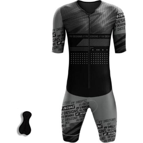 Mens Customized Breathable Cycling Jerseys suit, Breathable Bicycle Clothing , Mountain Bike Sportswear Triathlon Jumpsuit set