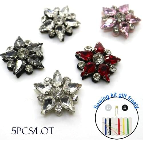 Handmade star beaded patches for clothing DIY rhinestone sequins Sew on patch embroidery applique star parche ropa