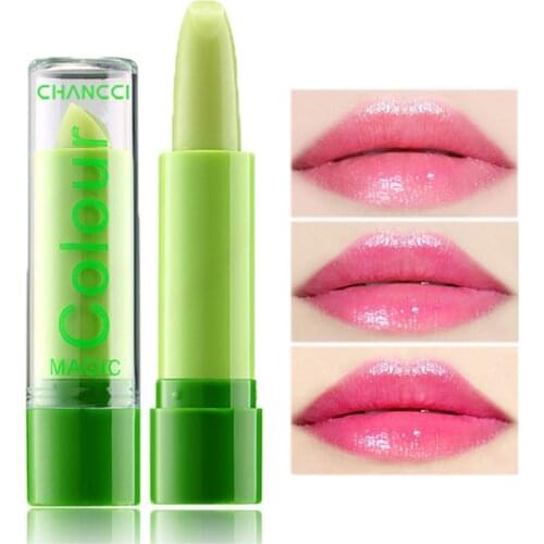 Natural Moisture Lip Balm Magic Makeup Temperature Change Color Pink Lipstick Waterproof Long Lasting Care Lip Blam Anti Aging