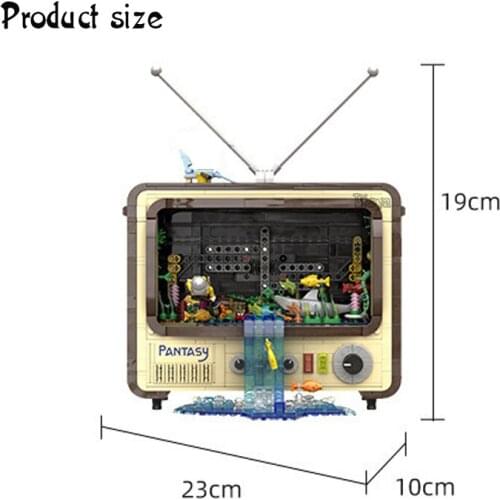 New vintage TV DIY building blocks can be pendant puzzle children toys gift