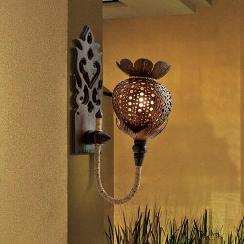 Shell decoration wall lamp southeast Asia style of bedroom the head of a bed home inn club stairs aisle wall lamp