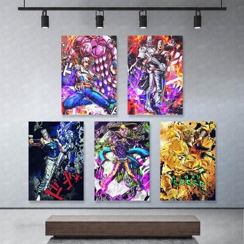 Prints Posters Home Fight Jojo S Bizarre Adventur Decor Canvas Paintings Wall Artwork Modern Bedroom Cuadros Modular Pictures