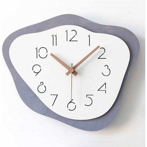 Nordic creative living room fashion wall clock wall watch simple modern household mute special-shaped wall-mounted quartz clock