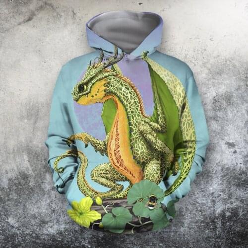 2021 Fashion 3D All Over Print Hoodie Cantaloupe Dragon For Men/Women Sweatshirt Spring/Autumn Casual Pullover Zipper Streetwear