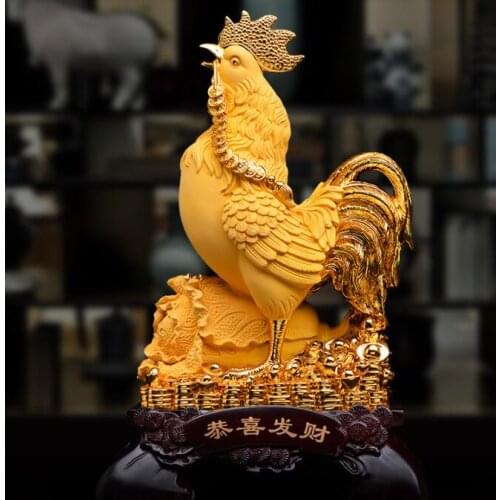 RESIN ZODIAC CHICKEN CRAFTS ADORNMENT