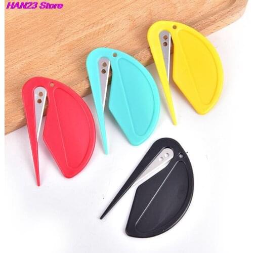 Hot sale 2pcs/set Mini Plastic Letter Opener Sharp Mail Envelope Opener Safety Papers Cutter