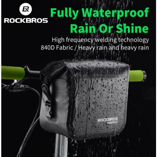ROCKBROS Bike Bag Waterproof Handlebar Bag Bicycle Front Tube Bike Basket Shoulder Pack Riding Cycling Bag Bicycle Accessories