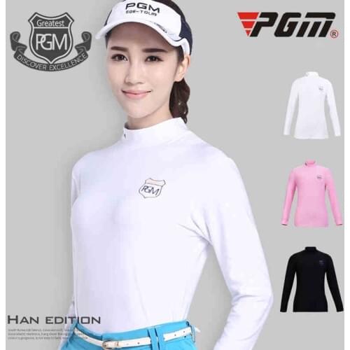 Pgm Womens Outdoor Sport Golf Shirts Long Sleeved Shirt Underwear Golf Sunscreen Uv Ice T-Shirts Breathable Golf Apparel AA60473