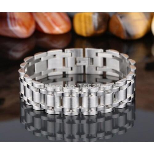 17mm wide 8.66'' Heavy 62g 316L Stainless steel Biker Chain Link Bracelet For Mens Cool Sporty Jewelry