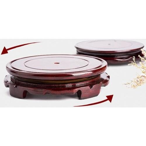 6-12cm Buddha Incense Carving Teapot Flowerpot Wood Base Diameter Real Solid Traditional Chinese Mascot