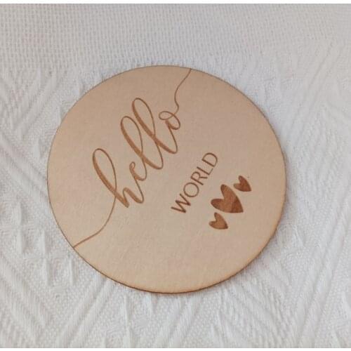 83XC Wooden Baby Milestone Card Newborn Monthly Growth Recording Cards Baby Birth Commemorative Cards Photography Props