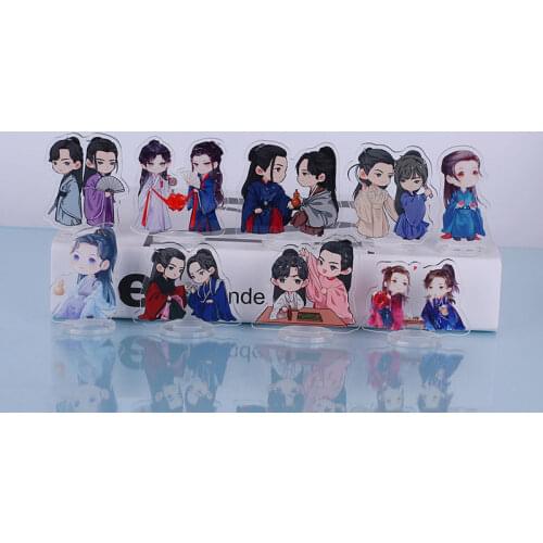 9Pcs/set Word Of Honor Wen Kexing Zhou Zishu Figure Double-sided Human Standing Shan He Ling Q Version Acrylic Stand Model Desk