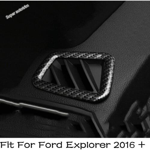 Interior Accessories Front Dashboard Air Conditonnal Vent Cover Trim AC Outlet Decoration frame For Ford Explorer 2016 - 2018