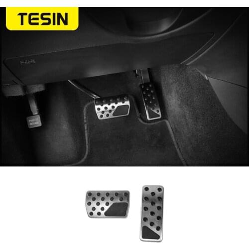 TESIN Car Pedals for Jeep Grand Cherokee 2011-2016 Car Gas Brake Foot Rest Pedal Plate for Jeep Grand Cherokee Car Accessories