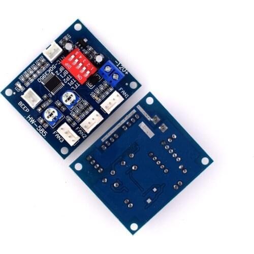 NTC3950 Thermistor PWM Temperature Probe Speed Controller Board Control Module Buzzer DC 12V 5A CPU Fan High-Temp Alarm 50k