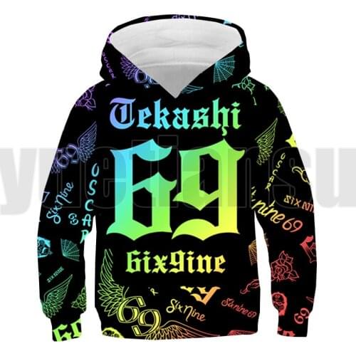 Hot Game 3D Print 6IX9INE Hoodie Children Streetwear Anime Oversize Tekashi 69 Pullover Kids Sweatshirt 6ix9ine Pullover Men