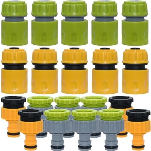 KESLA 20PCS 1/2"Adapter Plug Quick Coupling Hose Tube Connector Repair Connection Irrigation 1/2'' 3/4'' Nipple Garden Tool