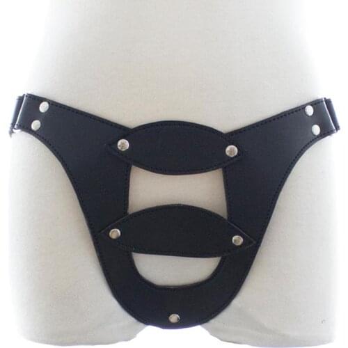 Classic Sexy Men and Women Sexy Black Pull Pants Leather Pants Lovers Flirting Fun Beam Love SM Products