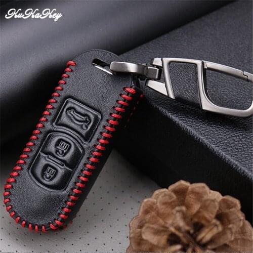 For Mazda Smart Key Leather Cover Case For Mazda 2 3 5 For Mazda 6 CX-3 CX-5 CX-7 CX-9 RX8 Atenza Axela MX5 Keychain Bag
