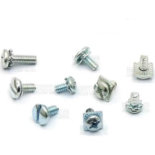 Round head double combined U.S. tooth screw 6#10# internal and external tooth elastic flat pad non-standard machine tooth screw