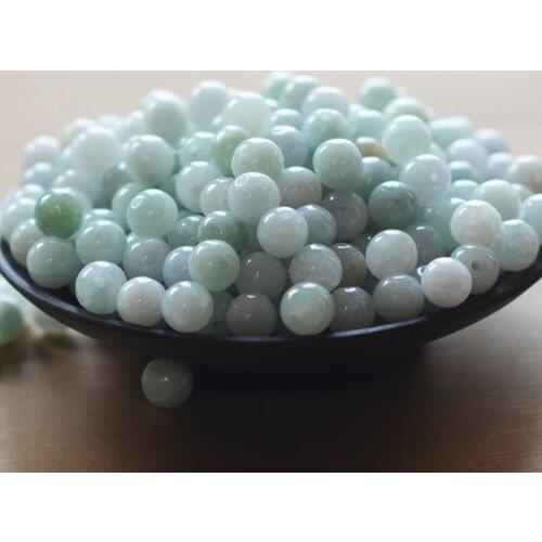 6/8/10/12/14mm Jade Beads Scattered Beads natural JadeIite Jade Round Ball Womens DIY accessories Fine Jewelry