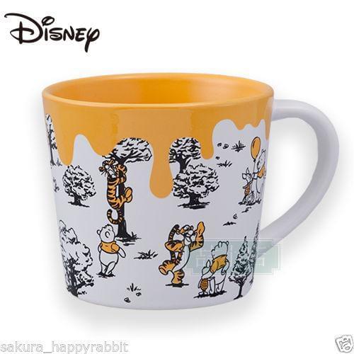 Disney Mark Mugs Cartoon Winnie the Pooh Series Creative Ceramic Mugs Home Office Large Capacity Milk Mugs Coffee Mugs