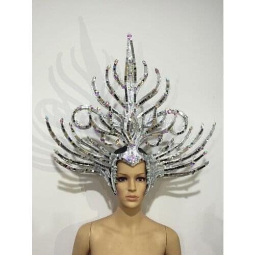 Latin dance Samba accessories Fashion exquisite headdress feathers Delicate dance shows accessories Samba clothing